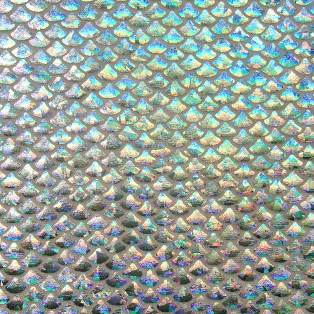 Holographic Small Mermaid Spandex Fabric