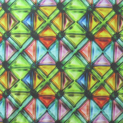 Premium Printed Mesh Fabric with Unique Geometric Patterns