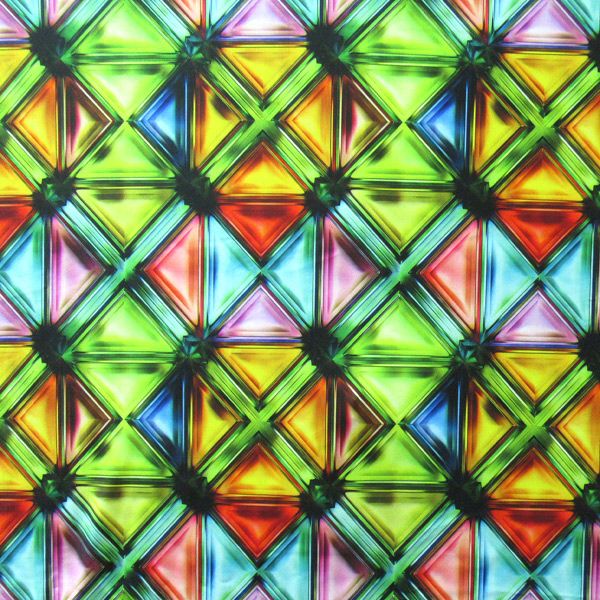 Rhombus Rhombus Shape Print Spandex Fabric