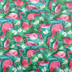Flamingo Patterned Mesh Fabric