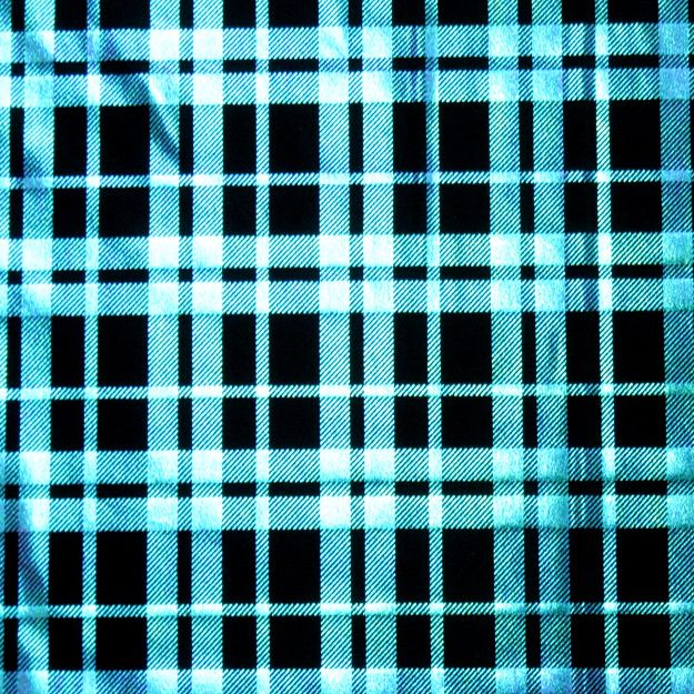 Plaid Stretch Cotton Blend Flannel Fabric - 97% Cotton 3% Spandex - Midweight Brushed Finish