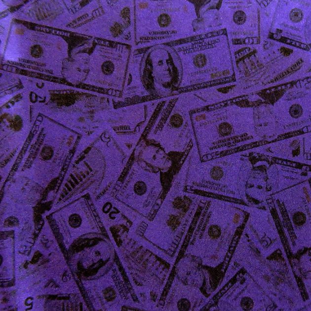Premium Cotton Fabric with Money Print Pattern