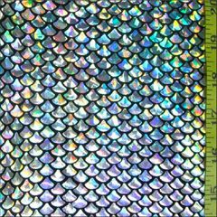 Holographic Small Mermaid Spandex Fabric