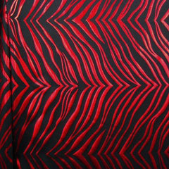 Metallic Zebra Print Fabric - Black and Silver