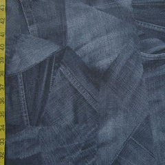 Denim Look Print Spandex Fabric