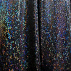 Solid Color Holographic Shattered Glass Spandex Fabric