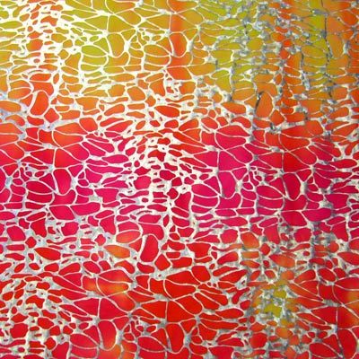 Holographic Ombre Web Pattern Spandex Fabric