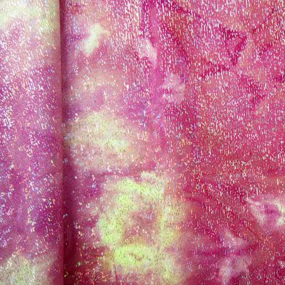 Holographic rain pattern spandex