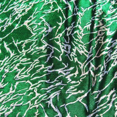 Holographic Scribble Spandex Fabric