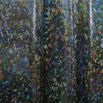 Solid Color Holographic Shattered Glass Spandex Fabric