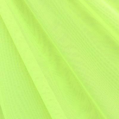 Neon Yellow Solid Nylon Mesh Fabric (Sheer Mesh)