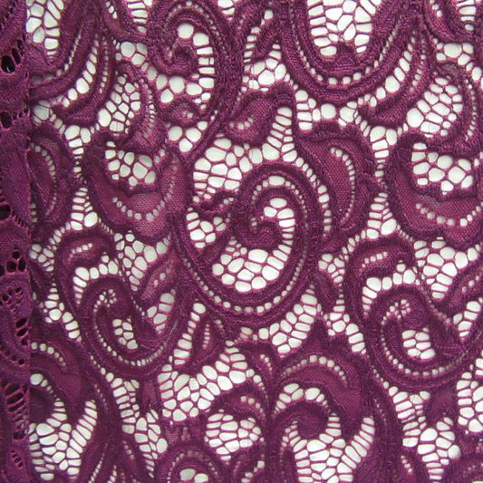Stretch Paisley Lace Fabric - LG50163