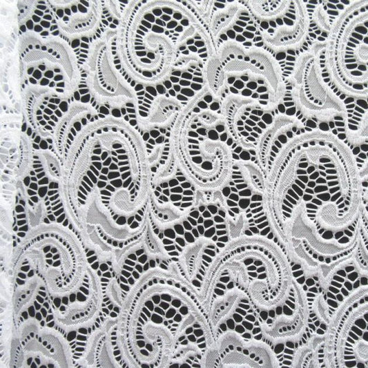 Stretch Paisley Lace Fabric - LG50163