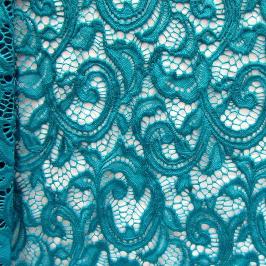 Stretch Paisley Lace Fabric - LG50163