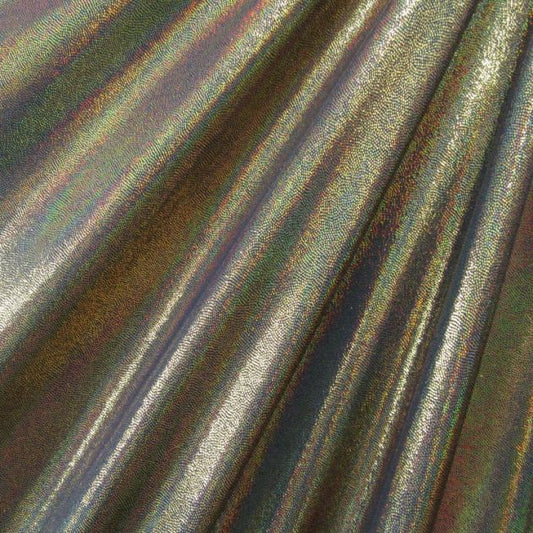 Solid Color Mirror Dot Foil Spandex Fabric