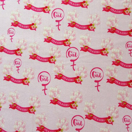 Gender Reveal Printed Spandex Fabric