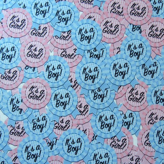 Gender Reveal Printed Spandex Fabric