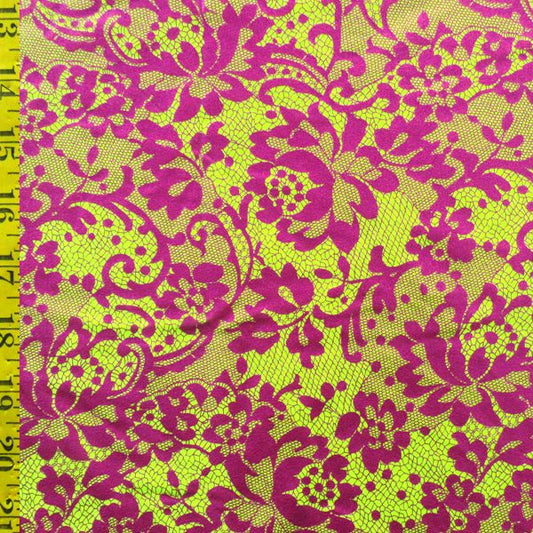 Botanical Green Leaf Print Cotton Fabric