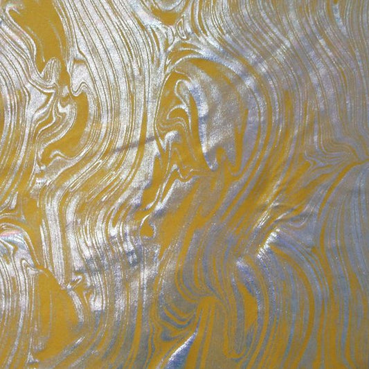Holographic Metallic Magma Spandex Fabric