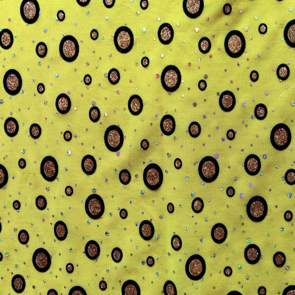 Glitter Foil Dot Mesh Fabric