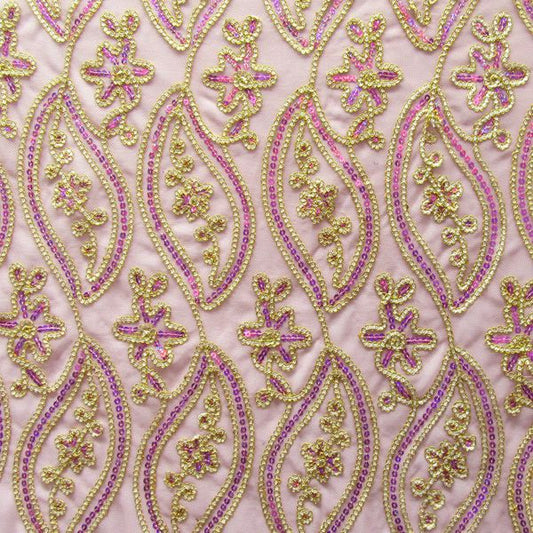 Premium Sequined Embellished Mesh Fabric