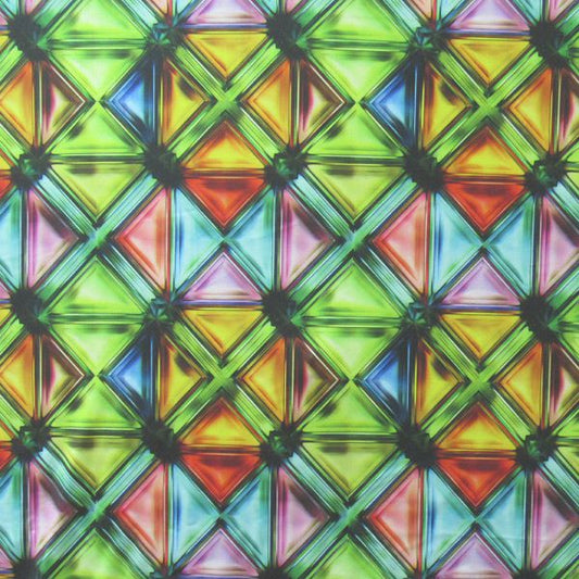 Premium Printed Mesh Fabric with Unique Geometric Patterns