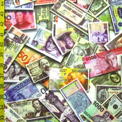 Premium Mesh Fabric with Money Print Pattern
