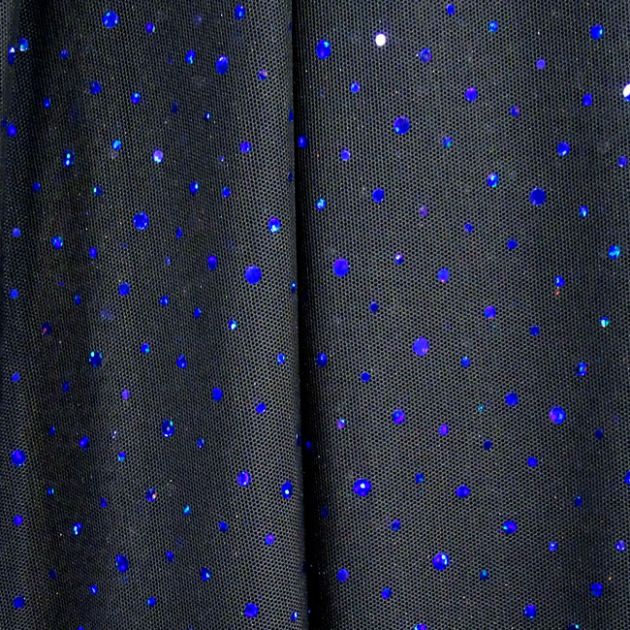 Foil Dot Mesh Fabric with Glitter Finish
