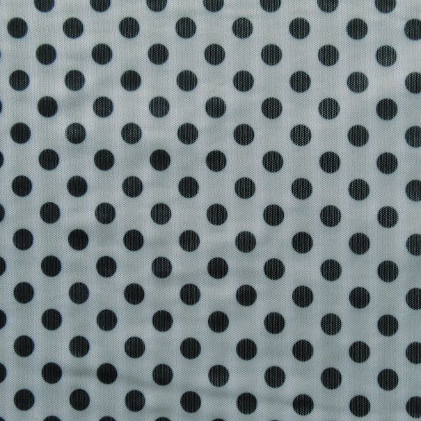 Premium Polka Dot Patterned Mesh Fabric