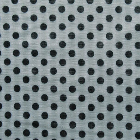 Premium Polka Dot Patterned Mesh Fabric