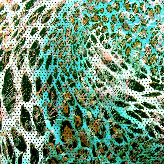 Holographic Small Mermaid Spandex Fabrics - Leopard Skin