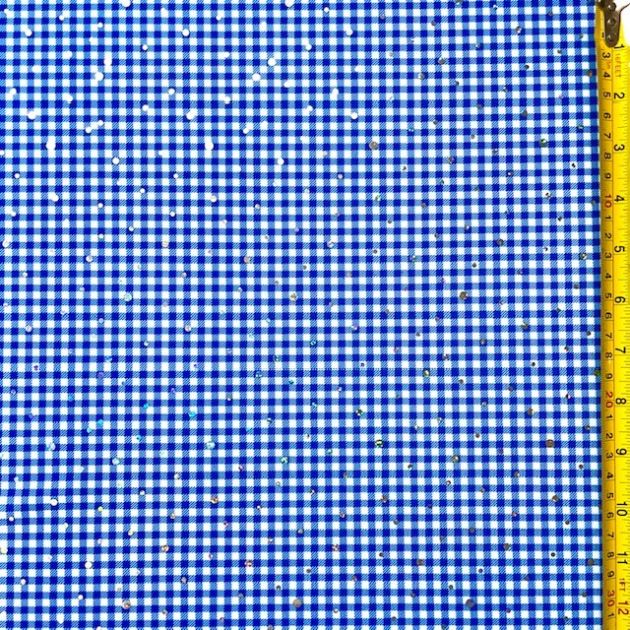 Gingham Printed Glitter Dot