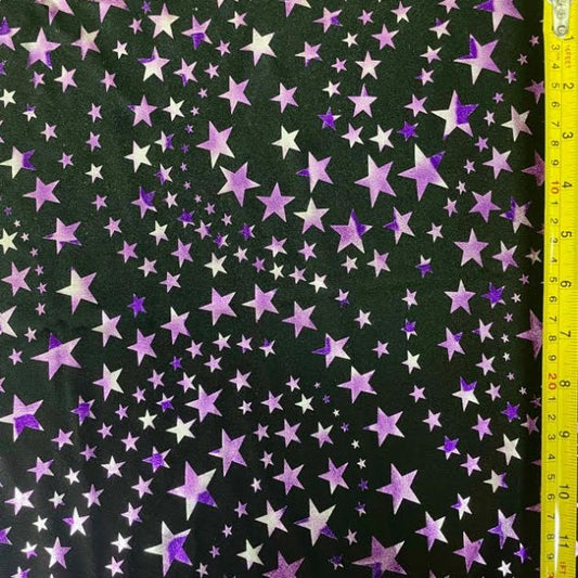 Metallic Stars Collection: Shimmering Celestial Fabric Series