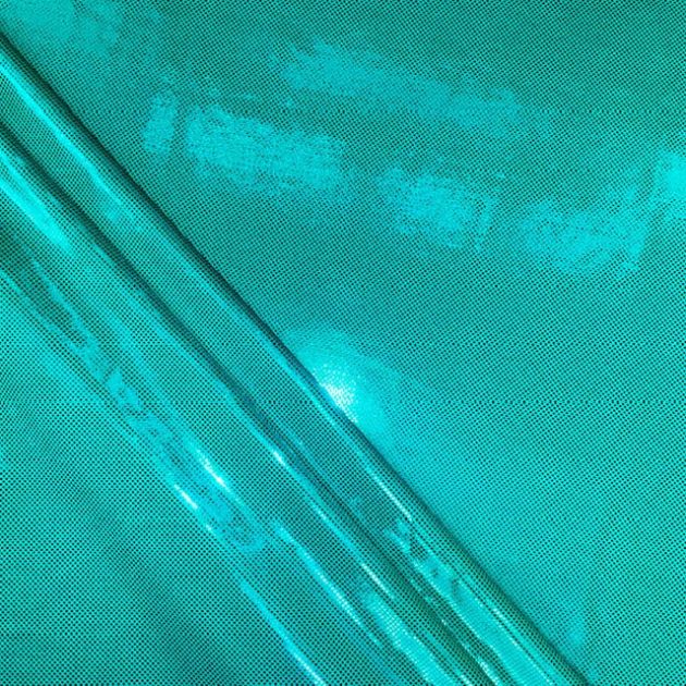 Metallic Laser Foil Dots Spandex Fabric