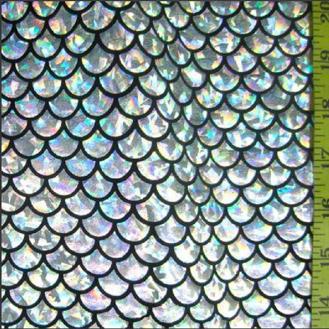 Big Holographic Mermaid Scale Spandex Fabric