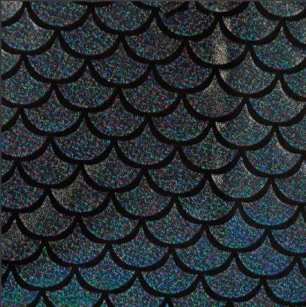 Holographic Mermaid Scale Spandex Fabric