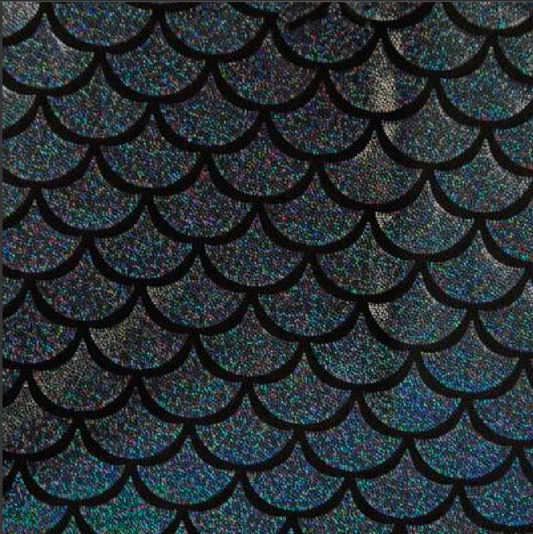 Holographic Mermaid Scale Spandex Fabric