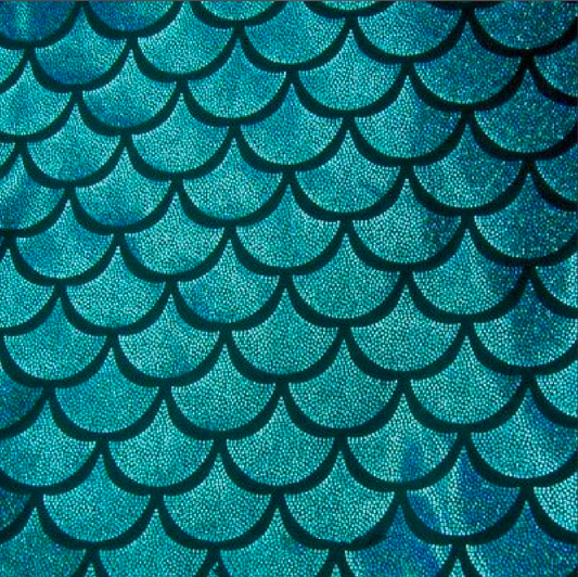 Holographic Mermaid Scale Spandex Fabric