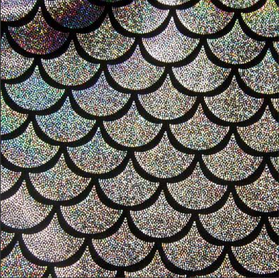Holographic Mermaid Scale Spandex Fabric