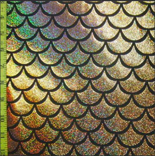 Holographic Mermaid Scale Spandex Fabric