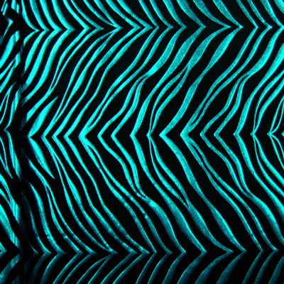 Metallic Zebra Print Fabric - Black and Silver