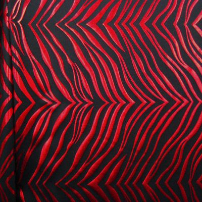 Metallic Zebra Print Fabric - Black and Silver