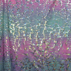 Holographic Ombre Web Pattern Spandex Fabric