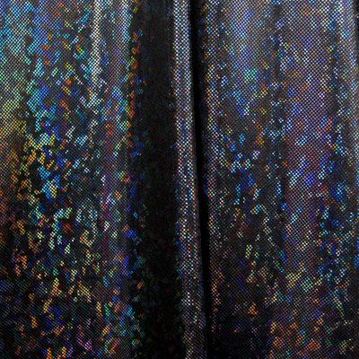 Solid Color Holographic Shattered Glass Spandex Fabric