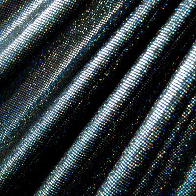 Hologram Foil Dot Stretch Spandex Fabric