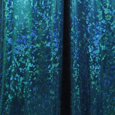 Solid Color Holographic Shattered Glass Spandex Fabric