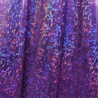 Solid Color Holographic Shattered Glass Spandex Fabric