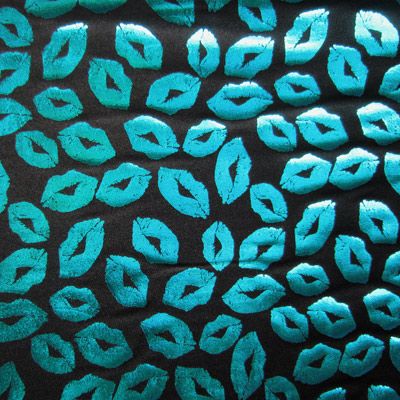 Metallic Lips Print Fabric Collection
