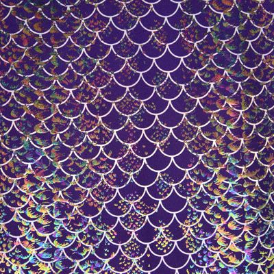 Holographic Fish Scale Spandex Fabric