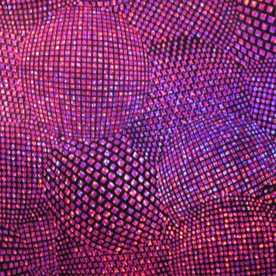 Holographic Square Dots Ball Pattern Spandex Fabric